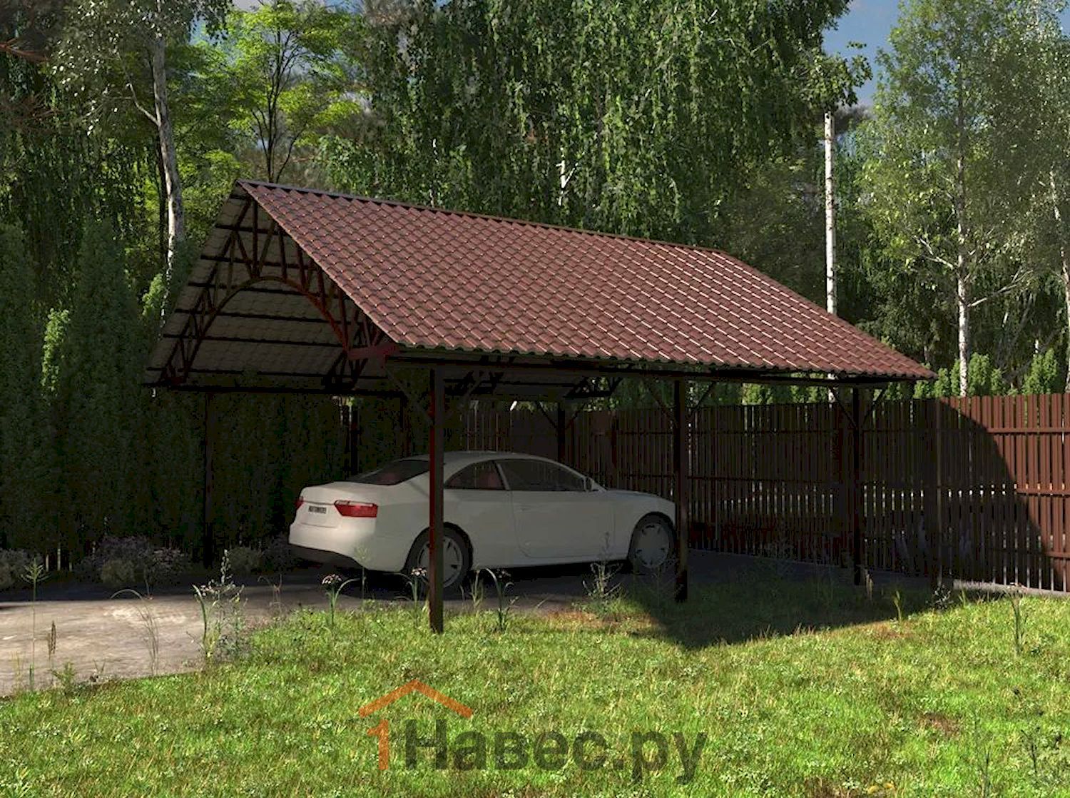 Навес из поликарбоната